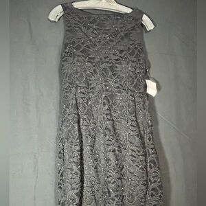 Morgan & Co. Elegant Black Lace Sequin Dress